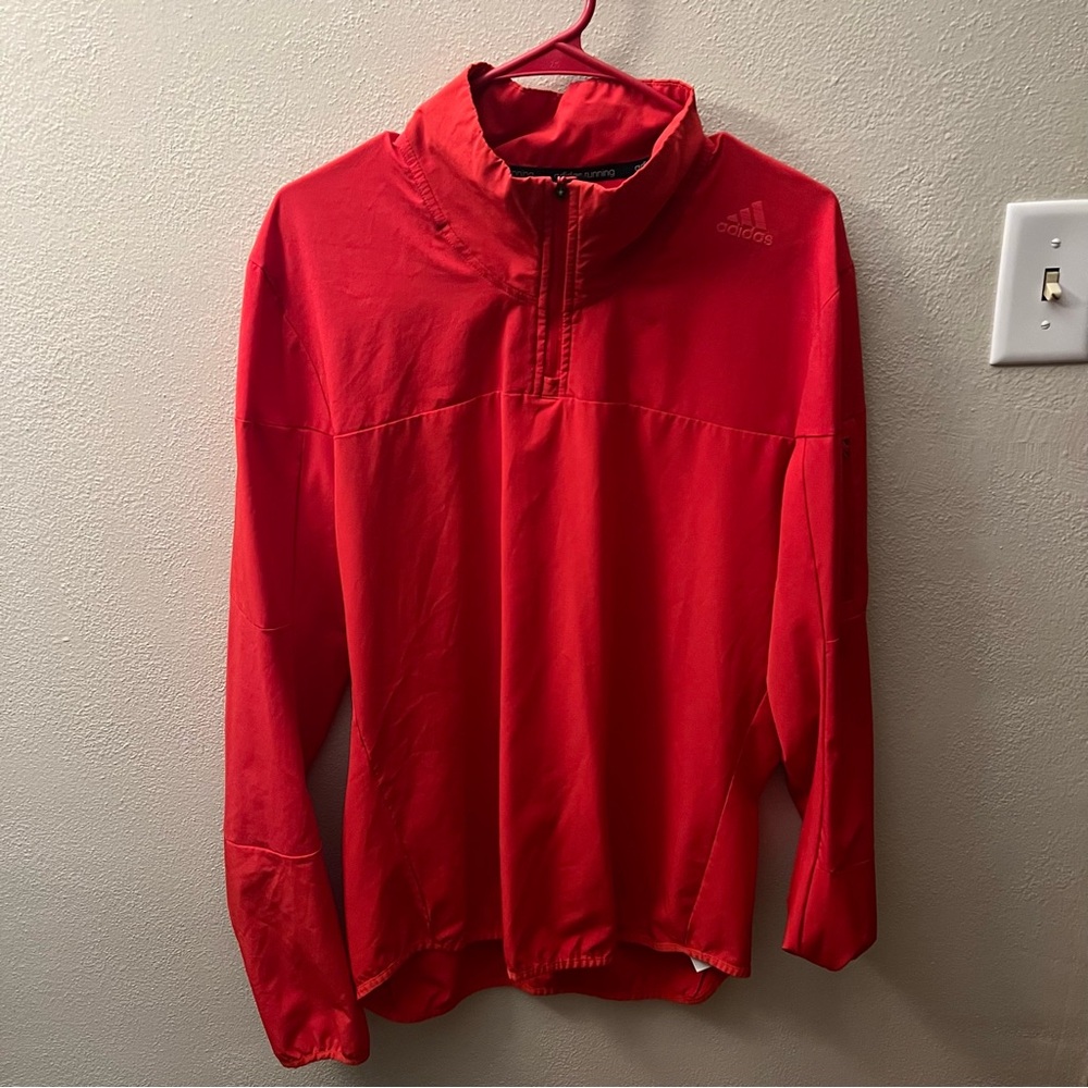 Adidas Red Pullover Jacket